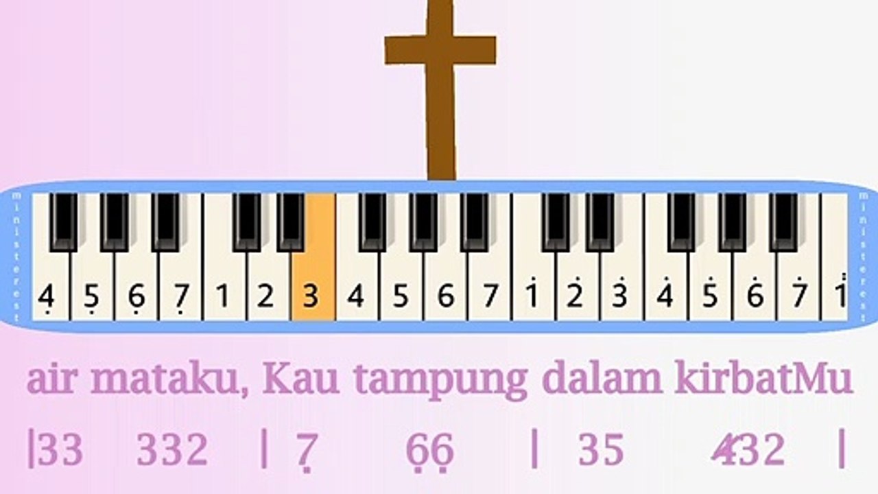 YESUS TAMPUNG AIR MATAKU: PIANIKA ❲MELODICA❳ TUTORIAL | LAGU ROHANI