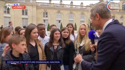 "C'est vraiment très cool et on s'y attendait pas": une classe de 6ème invitée à l'investiture d'Emmanuel Macron à l'Élysée