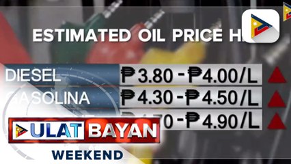 Big-time oil price hike, ipatutupad sa susunod na linggo