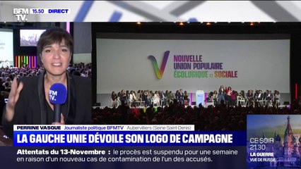 Le "V" de la victoire, nouveau logo de la gauche unie pour les élections législatives