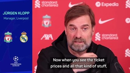 Klopp slams UCL final ticket prices