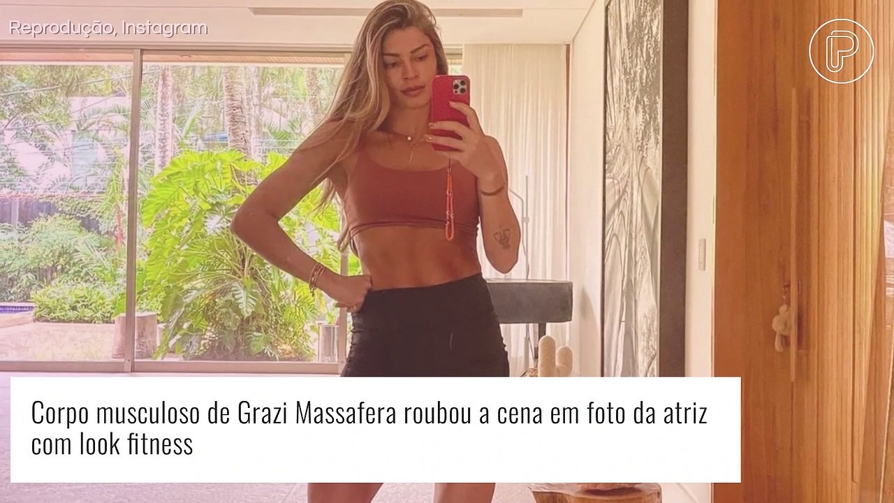 Grazi Massafera ostenta corpo musculoso e choca famosas com beleza: '4.0 chegando e tô me achando'