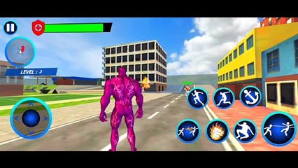 Black Spider Venom Rope Hero Vice City Crime Simulator Gameplay By Games Zone