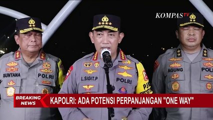 Kepadatan Kendaraan di Gerbang Tol Cikama Terus Meningkat, Kapolri : One Way Berpotensi Diperpanjang