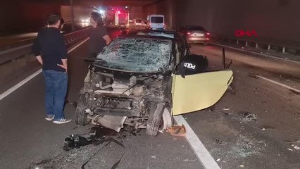 OTOMOBİL TIR'A ARKADAN ÇARPTI 1 YARALI