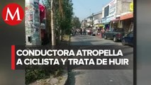 Ciclista es arrollado y arrastrado varios metros en Jalapa, Veracruz
