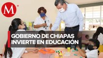 Rutilio Escandón inaugura aulas didácticas en escuelas de Chiapas