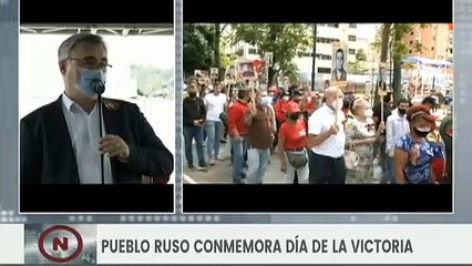 Ciudadanos rusos en Venezuela celebran por primera vez la marcha del Regimiento Inmortal en Caracas