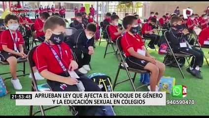 Congreso aprueba ley que afecta el enfoque de género y educación sexual en los colegios