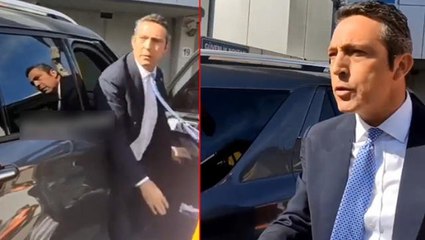 Taraftara yapılanı görünce çıldırdı! Ali Koç hışımla arabasından inerek polisi azarladı
