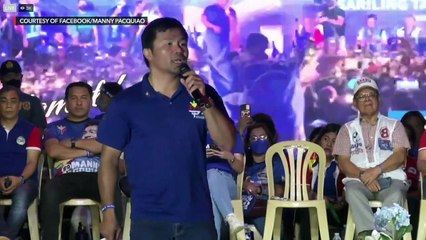 Télécharger la video: FULL SPEECH: Manny Pacquiao in Gensan miting de avance