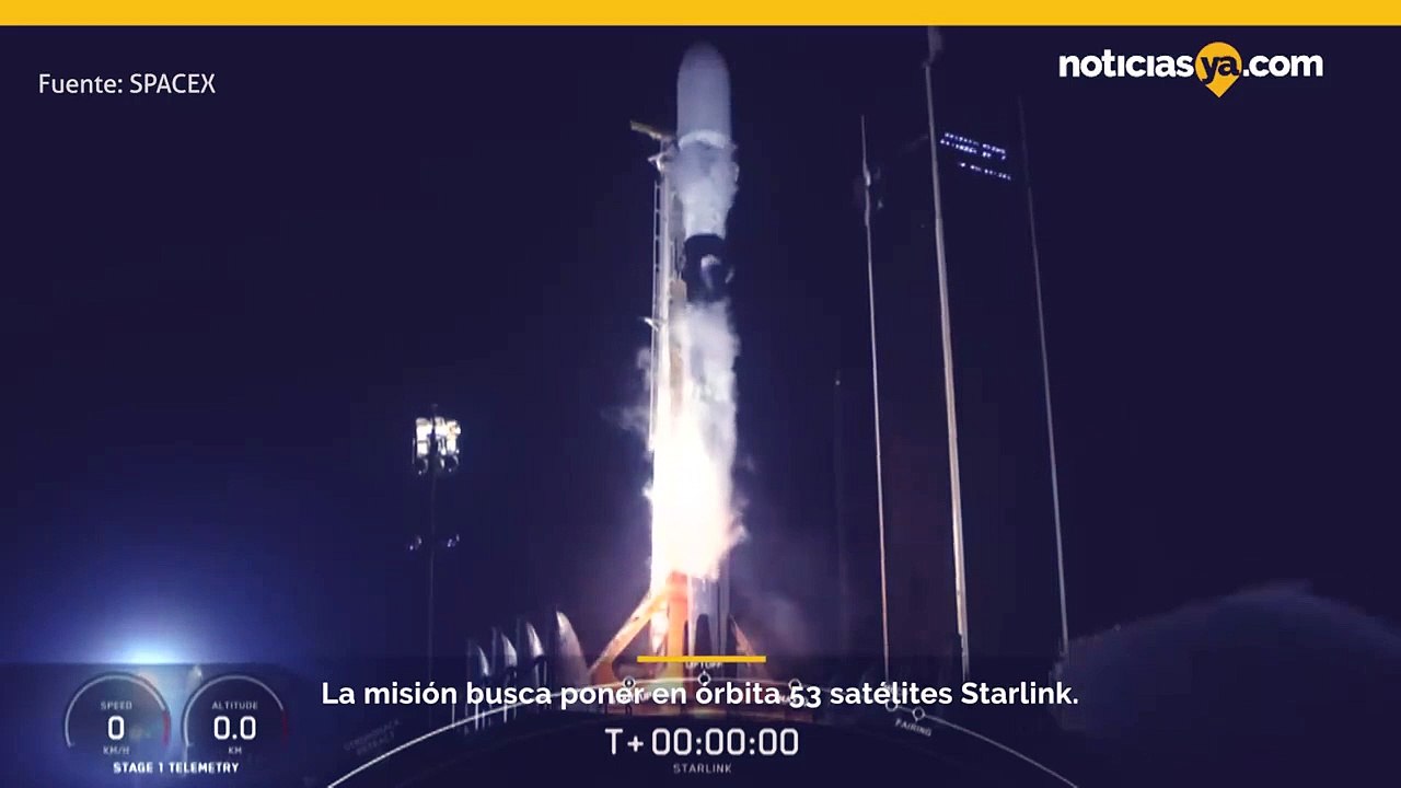 Lanzamiento de SpaceX desde el centro espacial Kennedy en Florida, un cohete Falcon-9