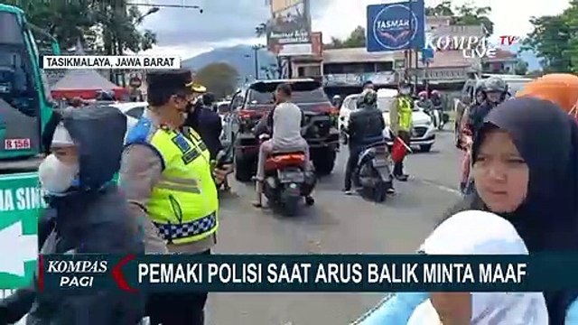 Videonya Maki Polisi saat Pengalihan Arus Balik di Tasikmalaya Viral, Pria Ini Minta Maaf