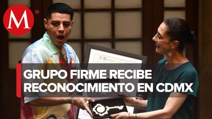 Sheinbaum entrega reconocimiento a Grupo Firme y anuncia concierto gratis en el Zócalo