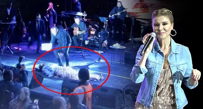 Gülben Ergen sahnede düştü, konser sona erdi