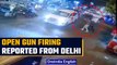 Delhi: Goons fire at car on road in Subhash Nagar, 2 injured | Watch CCTV footage | Oneindia News
