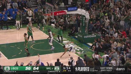 Giannis shimmies after assisting Holiday lay-up