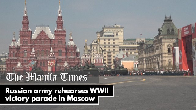 Russian army rehearses WWII victory parade in Moscow
