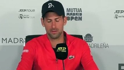 ATP - Madrid 2022 - Novak Djokovic : "Carlos Alcaraz, for someone his age, to play with such maturity and such courage is impressive"