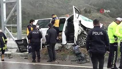 Amasya'da korkunç kaza güvenlik kamerasına böyle yansıdı
