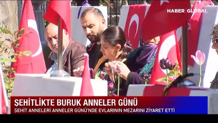 Şehitlikte buruk Anneler Günü