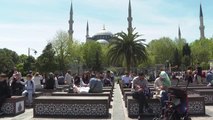 (DRONE) İstanbul'un cazibe mekanlarında haftanın son günü turist yoğunluğu