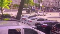Kadıköy'de alkollü sürücünün kaza anı kamerada