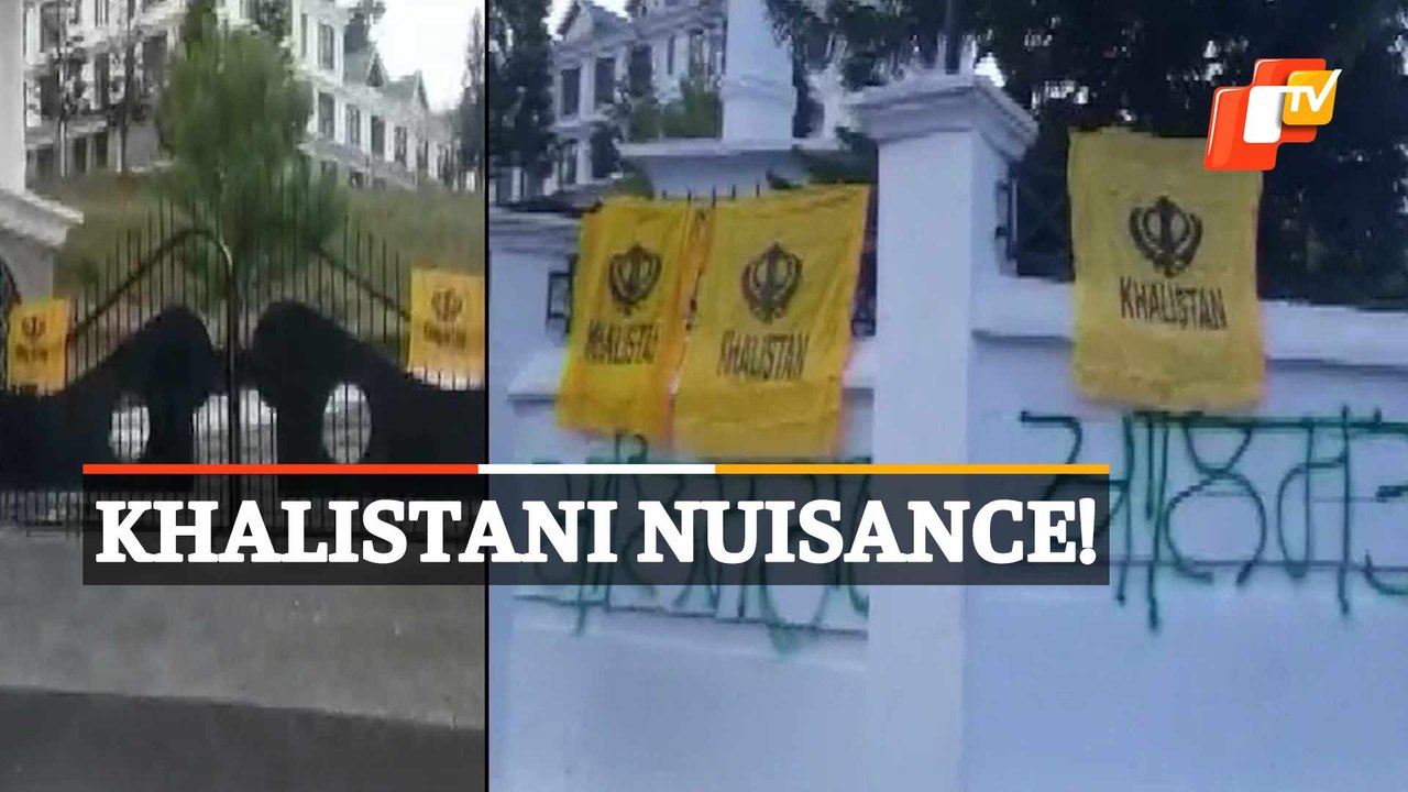 Watch: Khalistani flag on walls and gate of Him...