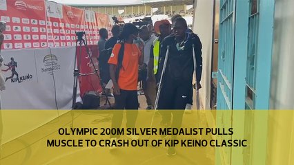 Olympic 200m Silver medalist pulls muscle to crash out of Kip Keino Classic