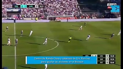Centro de Ramón Sosa y cabezazo de Eric Ramírez para marcar la igualdad