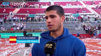 Tải video: La primera entrevista tras ganar y le da más valor aún: Alcaraz enamoró con sus palabras