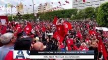 Manifestación en apoyo al presidente de Túnez para pedir procesar a la oposición - 08May - Ahora