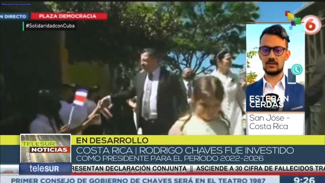Rodrigo Chaves es investido como presidente de Costa Rica