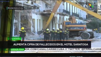 teleSUR Noticias 16:30 08-05: La cifra de fallecidos en hotel Saratoga en Cuba asciende a 30