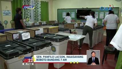 Sen. Panfilo Lacson, inaasahang boboto bandang 7am | Eleksyon 2022