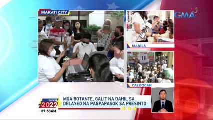 Mga botante sa Makati, galit na dahil sa delayed na pagpapasok sa presinto | Eleksyon 2022
