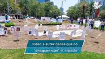 Manifestantes renombran “Glorieta de las y los Desaparecidos” la exglorieta de la Palma