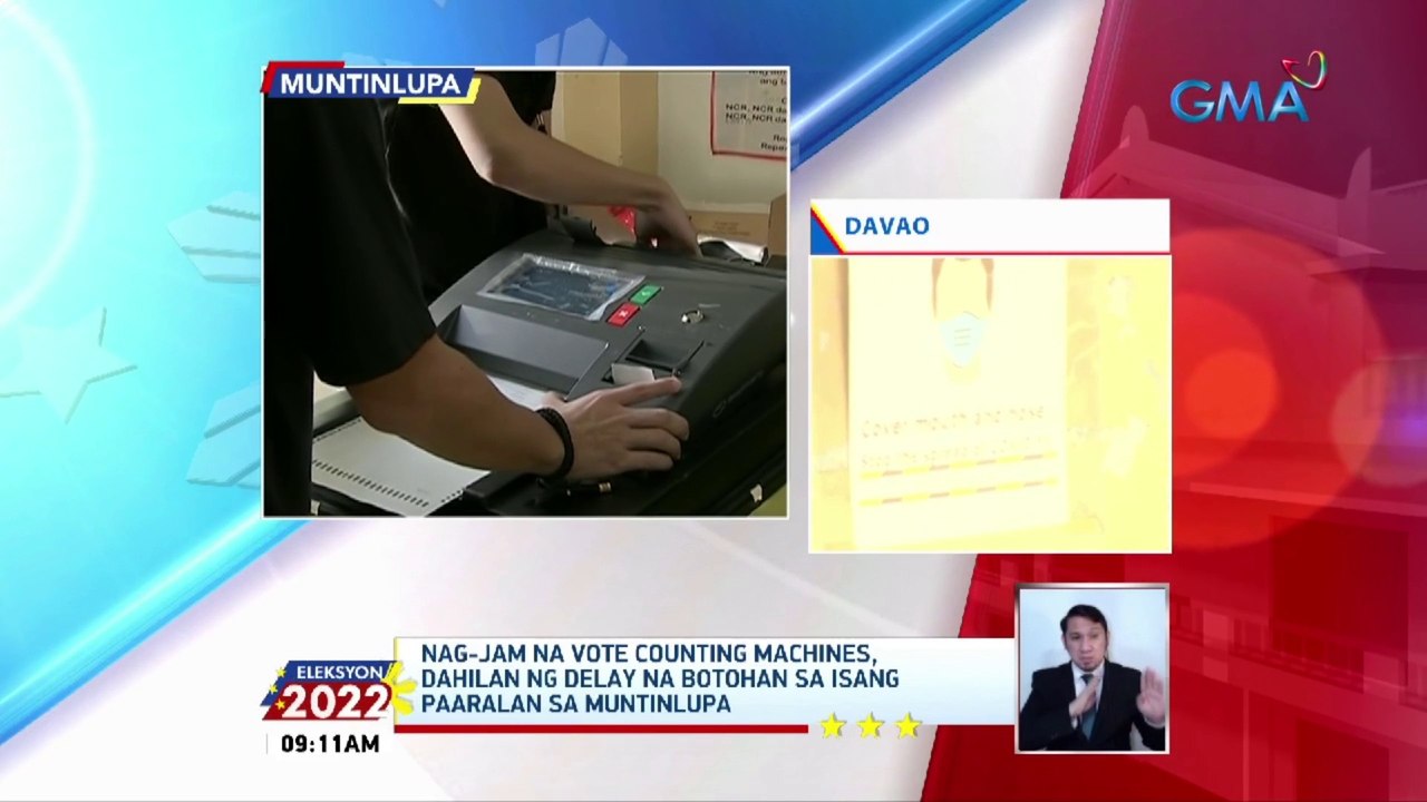 Nag-jam na VCM, dahilan ng delay na botohan sa isang paaralan sa Muntinlupa | Eleksyon 2022