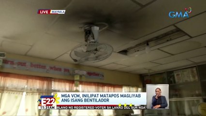 Mga VCM sa Maynila, inilipat matapos magliyab ang isang bentilador | Eleksyon 2022