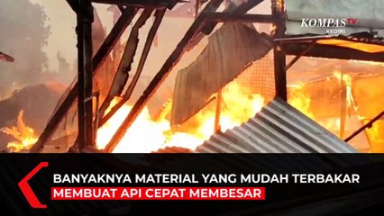 Puluhan Lapak Pedagang di Pasar Ngadiluwih Ludes Terbakar