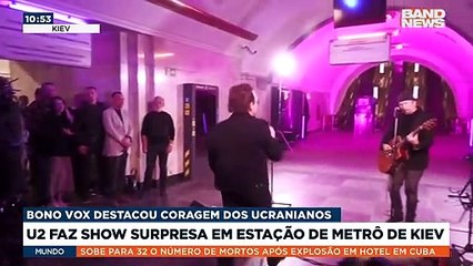 Guerre en Ukraine: Découvrez les images de Bono et The Edge de U2 qui donnent un concert surprise dans le métro de Kiev