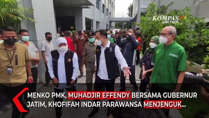 Menteri PMK dan Gubernur Jawa Timur Jenguk Korban Selucur Air Waterpark Kenjeran