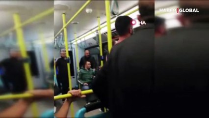 Bursa’da tekme tokatlı metroda sigara içme kavgası kamerada