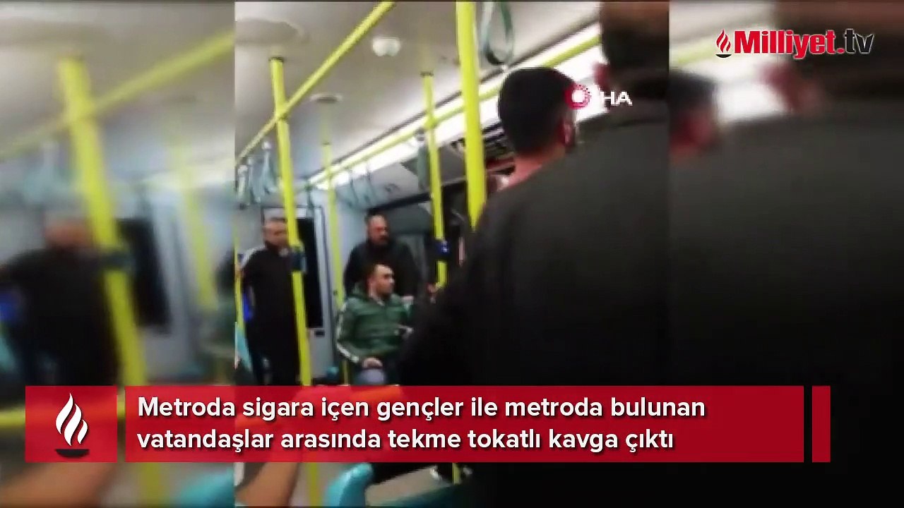 Metroda sigara içme kavgası