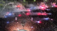 Trabzonspor’un şampiyonluk kutlamasında görsel şölen yaşandı!