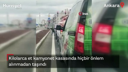 Kilolarca et kamyonet kasasında hiçbir önlem alınmadan taşındı