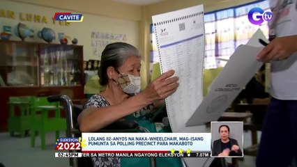 Lolang naka-wheelchair, mag-isang bumoto sa Cavite | Eleksyon 2022
