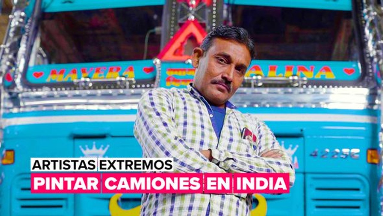 Artistas extremos: el colorido mundo de un pintor de camiones en India