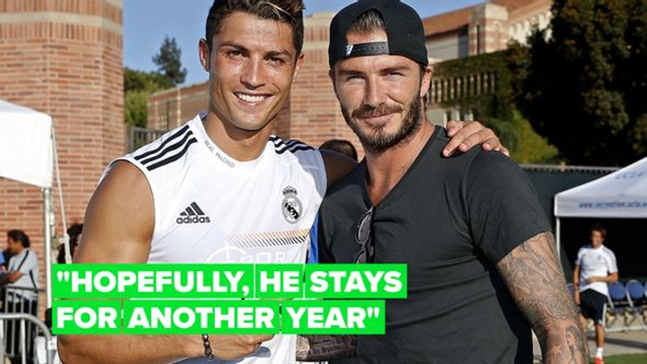 David Beckham urges Cristiano Ronaldo to stay at Manchester United