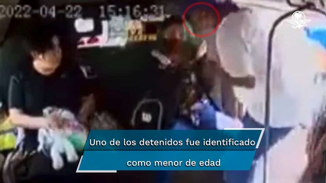 Caen sujetos que robaron laptop a joven; les suplicó por su tarea en asalto a combi